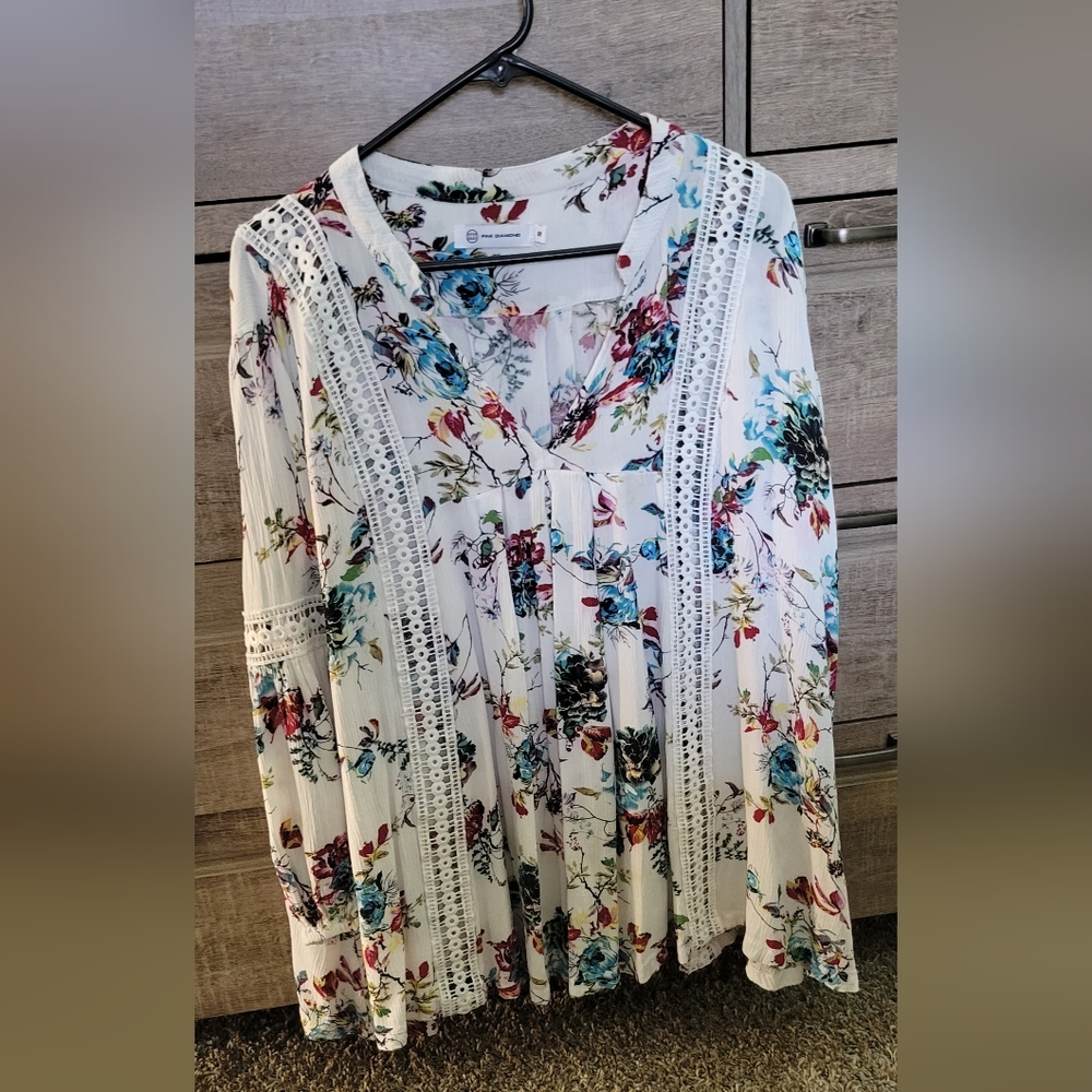Pink Diamond flowing flower dress